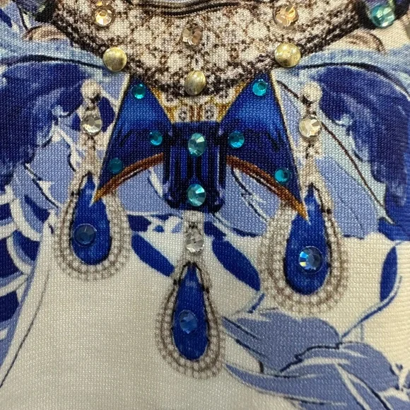 Camilla Blue and White Floral One Piece Swimsuit Size Medium - Picture 5 of 8